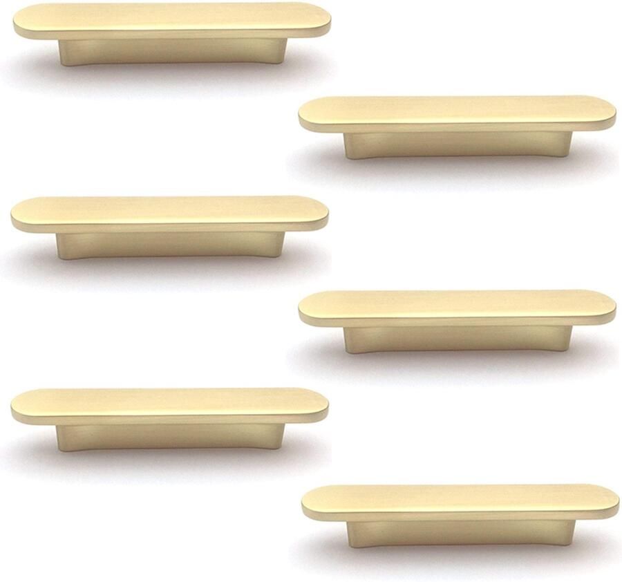 Handgreep 6 Stuks Handvat Aluminiumlegering Met schroeven Meubelhandvat Handgrepen Kast Keukenkastjes Deurbeslag Keukenkastgrepen Keukengreep Meubelgrepen Ladegrepen Deurgreep Meubelgreep Gatafstand 96mm Goud