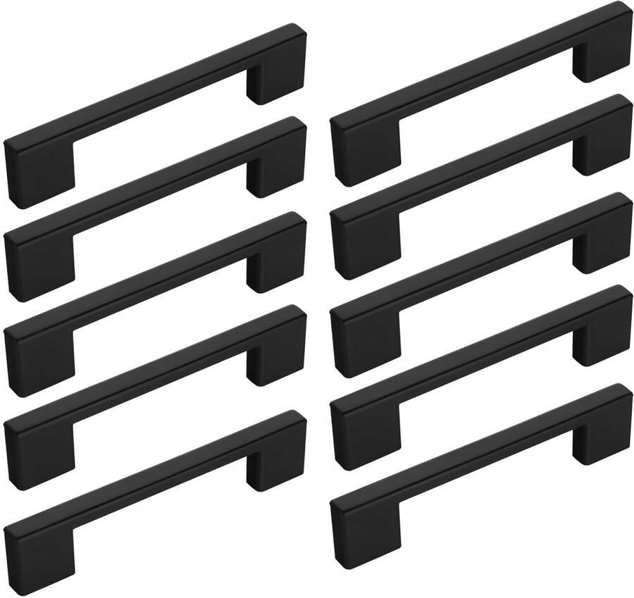Handgreep Deurgreep Keukenkastgreep Meubelaccessoires Keukengreep Handgrepen voor deurtjes Handgrepen Kast Handgrepen keukenkastjes Handgreep kast Meubelbeslag Zwart RVS 160 mm 10 stuks