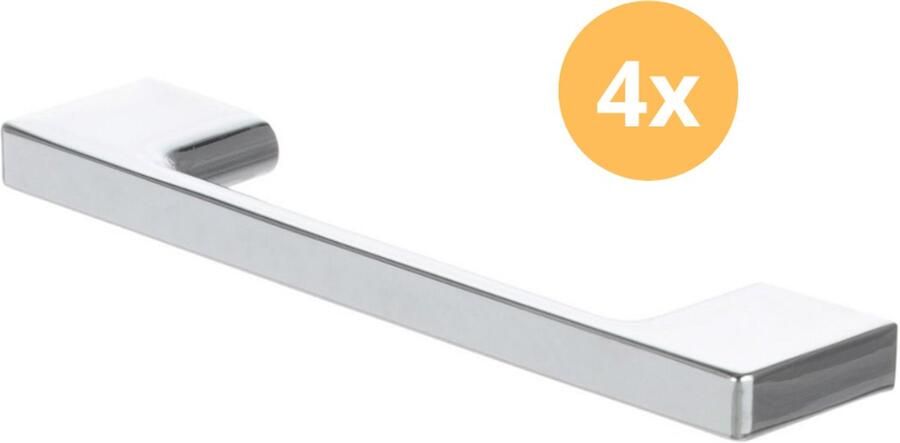 Handgreep Gepolijst Chroom Lengte: 162mm Hart op hart: 128mm 4 stuks