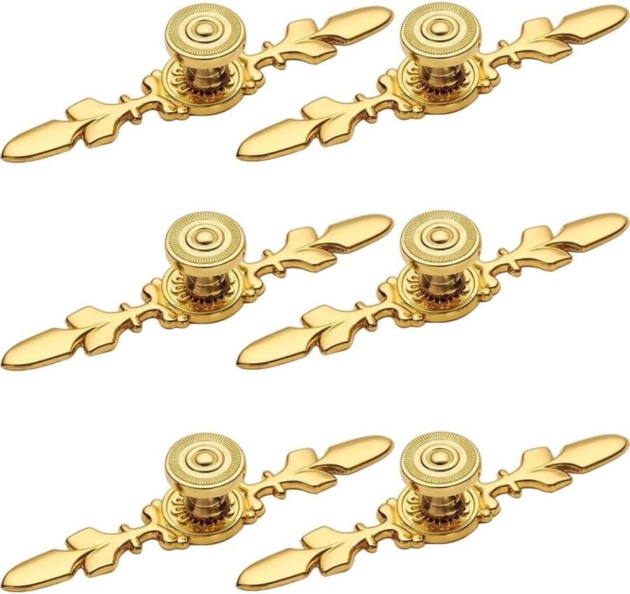 Handgreep Goud Metaal 6 stuks 120*20mm enkel gat Handvat voor Kast Keukenkast Lade Of Deurtje Retro Keukengreep Meubelgreep Kastgreep kleine handgreep
