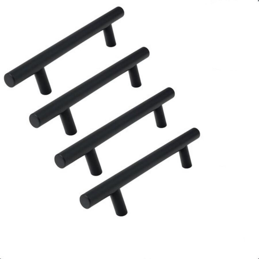 Handgreep Handgrepen keukenkastjes Handgrepen voor deurtjes Handgrepen Kast Handgreep keukenkastjes Handgreep kast Deurgrepen Meubelaccessoires Keukengrepen Meubelbeslag Keukengreep Zwart RVS 128 mm 4 stuks
