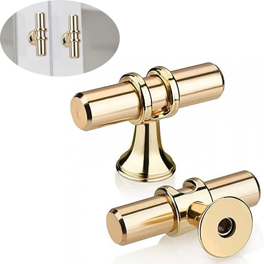 Handgreep kastknoppen- meubelknop- meubelgreep- kastgrepen goud- Kastgreep Meubelgreep -Licht luxe goud-Roestvrij staal- voor Kast Keukenkast Lade en Meubels-10 stuks