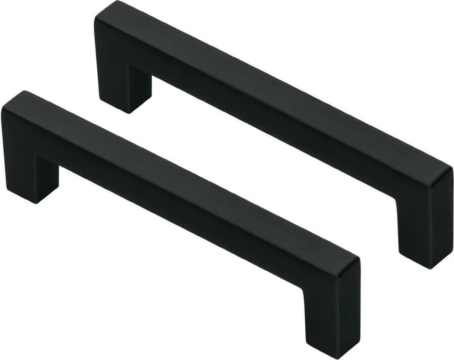 Handgreep voor meubels kast keuken laden deuren 96 mm roestvrij staal zwart 20 stuks boorgatafstand 96 mm. cabinet handle black