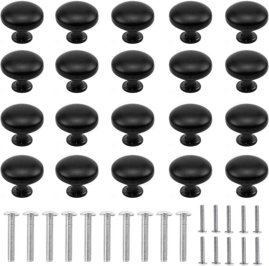 Handgreep zwart Metalen Handvat Meubelgreep Handvaten Kast Meubelgrepen Ladegreep Kleine Handgreep Zink Alloy Drawer or Wooden Box Handle Voor Schuifdeur Raam Kast Kledingkast Zwart 20 Stuks