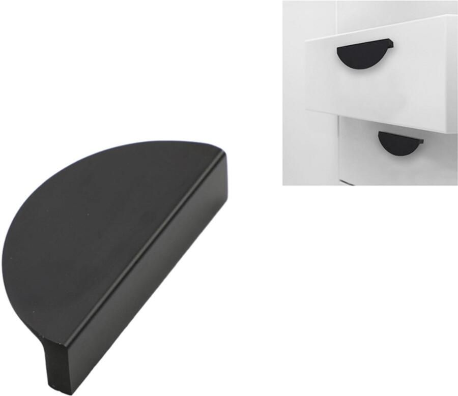 Handgreep Zwart Set van 1 Metaal 64mm Hartafstand Handvat voor Kast Keukenkast Lade en Meubels Keukengreep Meubelgreep Kastgreep Meubelknop