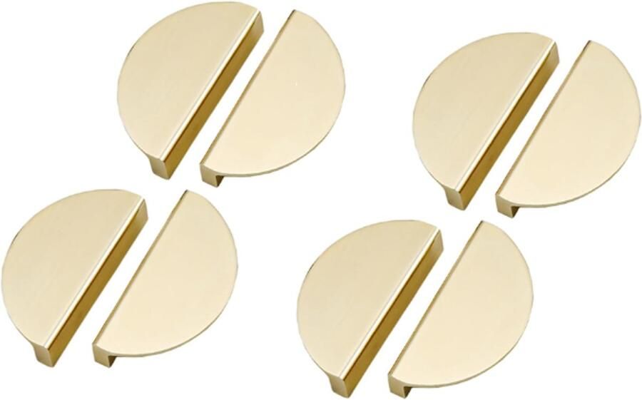 Handgrepen 8 Stuks 64mm Hartafstand Goud 7.8*3.7*2 cm Handgrepen kast Handgrepen keukenkast Meubelgreep Met schroeven Aluminiumlegering Kleine handgreep Handgrepen voor deur en lade