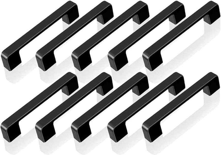 Handgrepen Kast 10 Stuks Handgrepen Zwart Rvs Kastgrepen Meubelgrepen Keukengreep Handgrepen Keukenkastjes Ladegreep 96 Mm Zwart