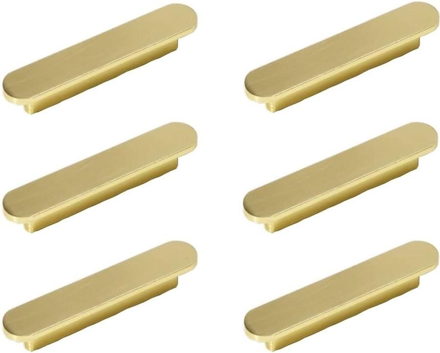 Handgrepen voor kasten 6 stuks goud 12.5*1.65 cm Handgrepen Meubelgrepen Keukengreep Kastgrepen Handgrepen keukenkastjes Meubelgreep handgreep keuken ladegreep Luxe