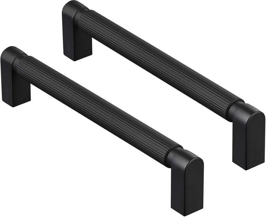 Handgrepen voor Keukenkasten Mat Zwart 10 Stuks
