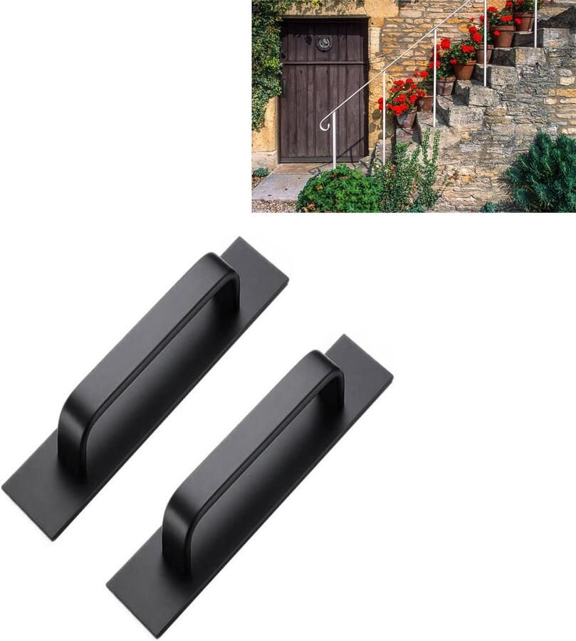 Handgrepen zwart RVS 2 stuks Handgrepen kast Meubelgrepen Keukengreep zwart Kastgrepen Handgrepen keukenkastjes