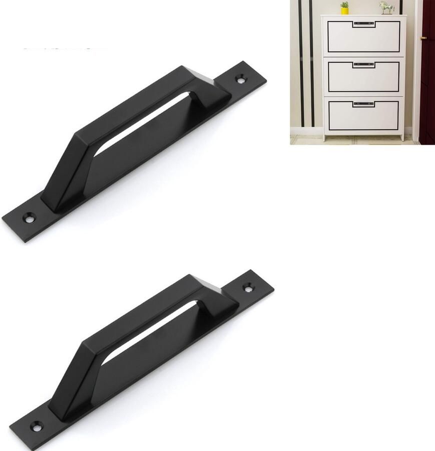 Handgrepen zwart RVS Deurklink Zwart – Deurbeslag –Meubelgreep Handgrepen voor deurtjes handgreep keuken Deurgreep ladegreep incl schroeven