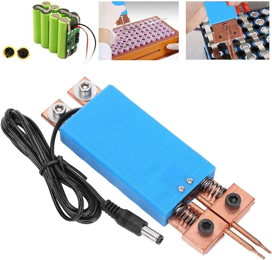 Handheld spotlaspistool voor DIY-projecten lichtgewicht blauw met grote vonken