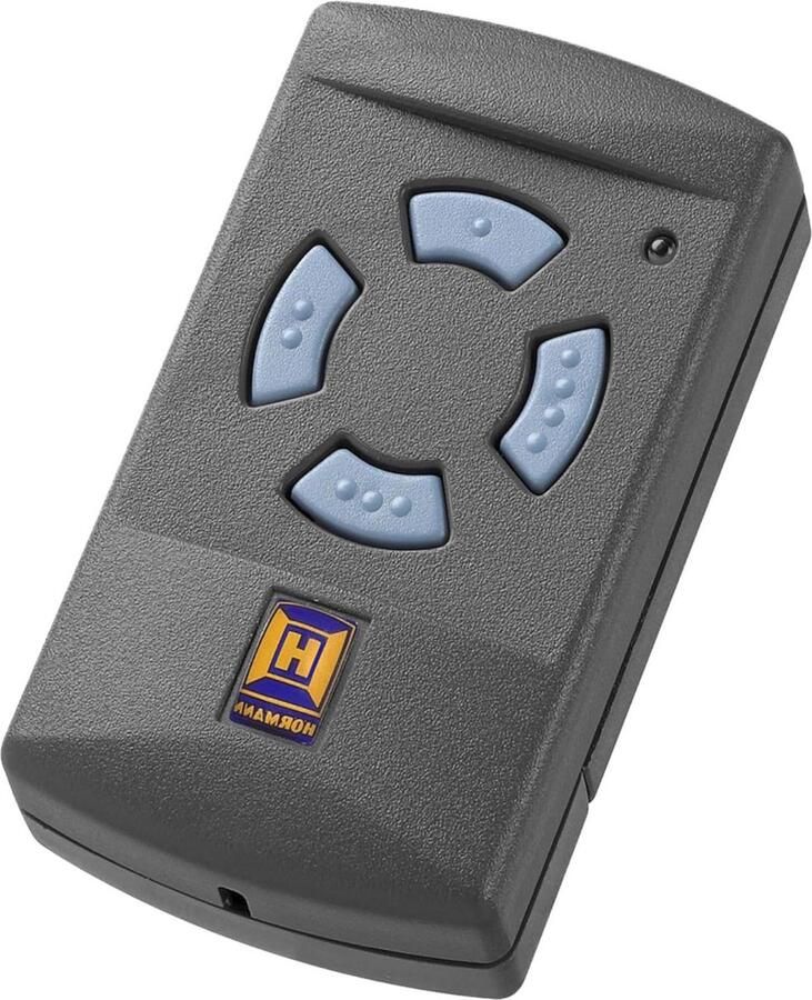 Handheld transmitter HSM 4 frequency 868.30 MHz for garage doors 4 buttons self-learning coding 12 V 23 A battery included 0437442