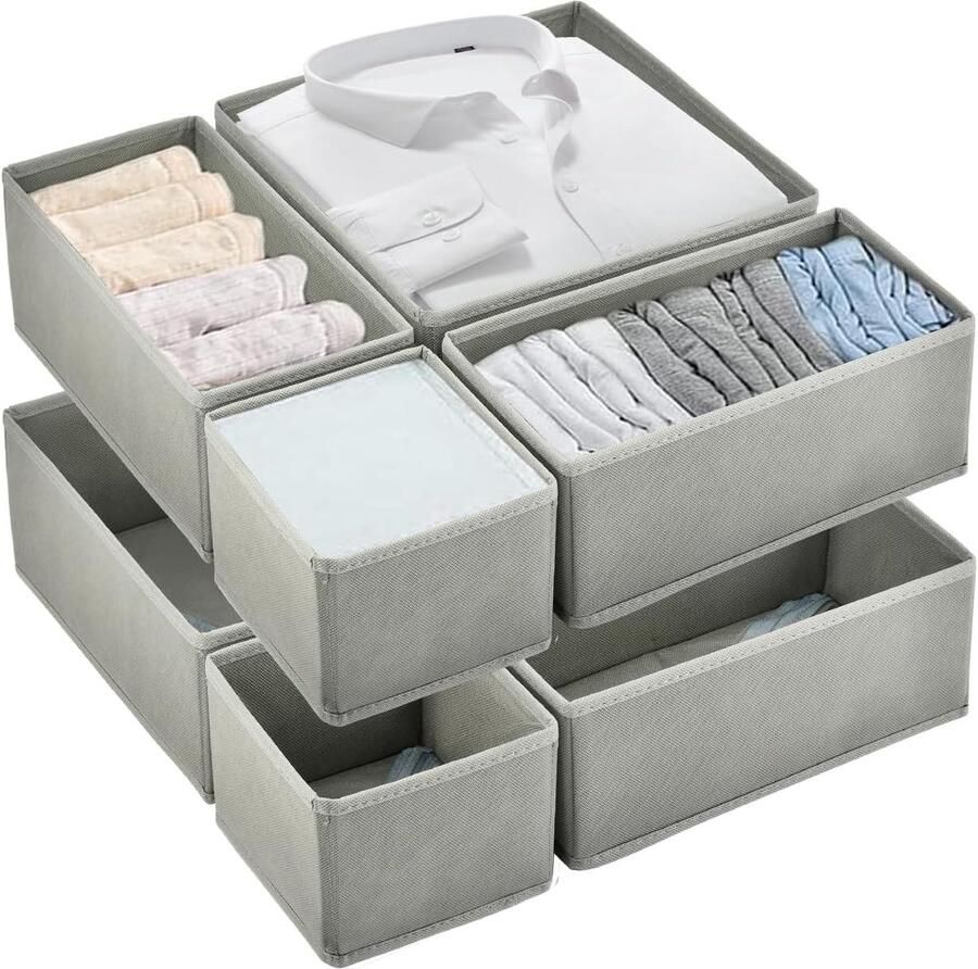 Handige 8-delige Set Lade- en Kastorganizers voor Sokken Stropdassen en Ondergoed