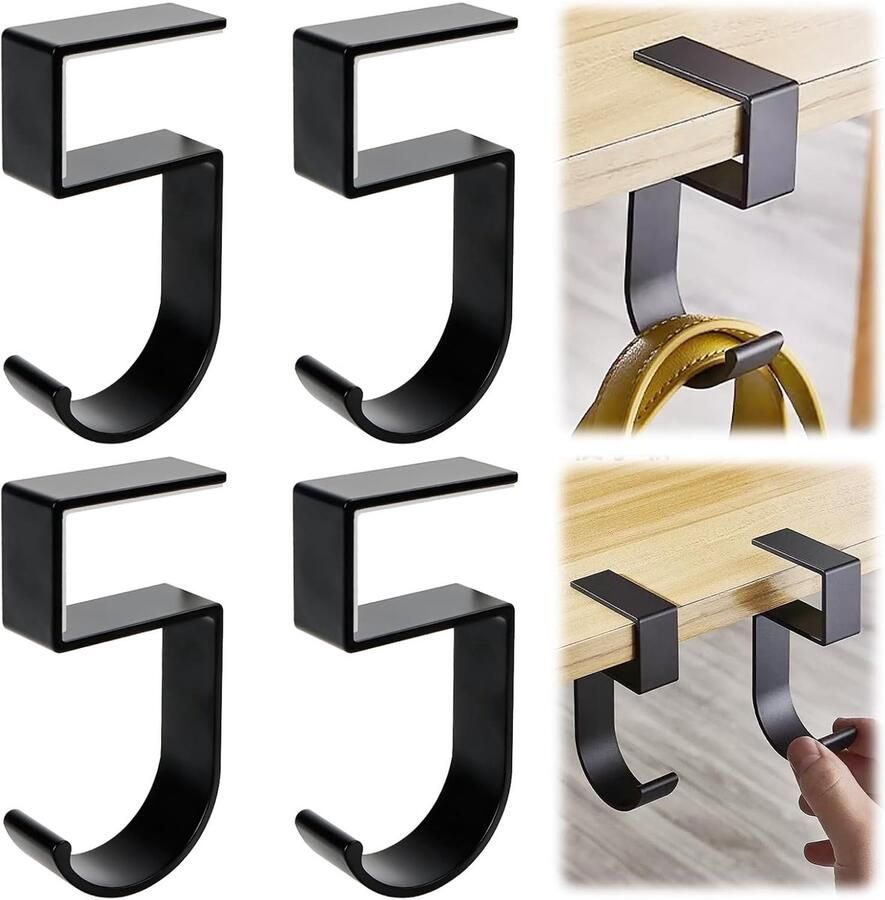 Handige Set van 4 Tafel Handtashouders Verstelbare en Haakjes voor Uw Tas