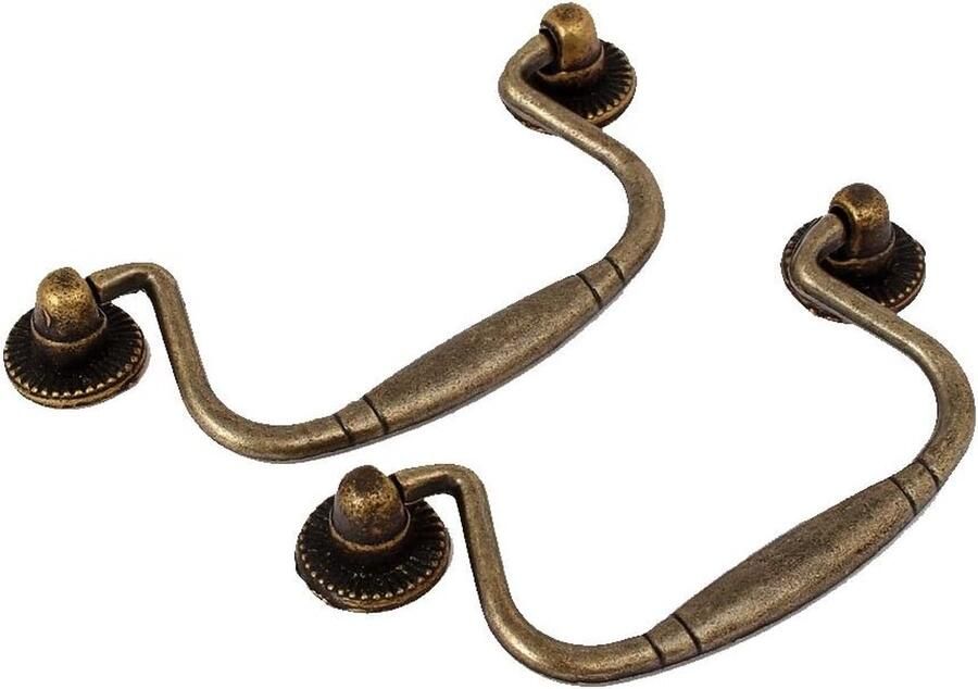Handvat voor Kast 2 stuks zinklegering Bronzen 8.1*4.8*2 cm Keukenkast handgreep Meubelgreep vintage stijl Inclusief bevestigingsbouten