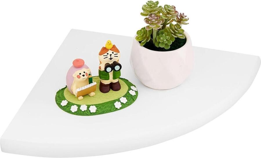 Hangend hoekrek massief eiken 25 cm