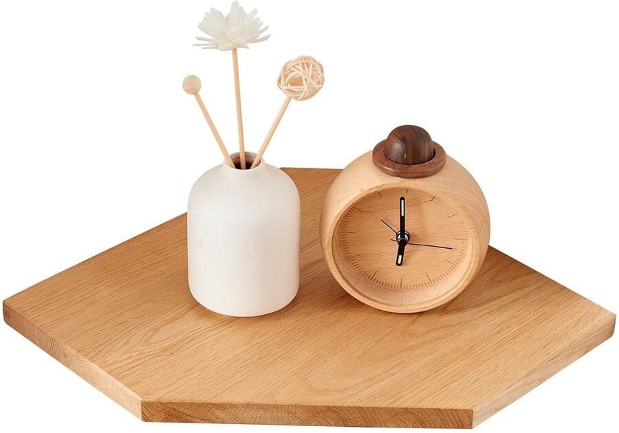 Hangend Houten Hoekrek Eikenhout Ruimtebesparend 1 stuk