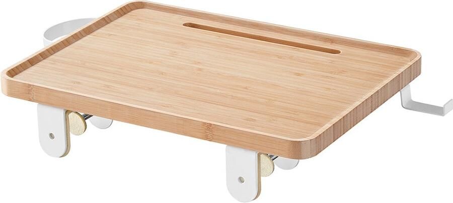 Rootz Living Rootz Bamboe Beddienblad Ontbijttafel Schootbureau Natuurlijk Beige Bamboe en Metaal Lichtgewicht Draagbaar Eenvoudige montage 27 cm x 37 8 cm x 7 9 cm
