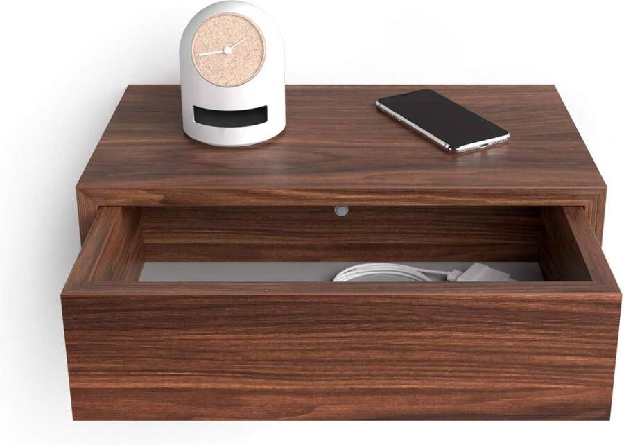 Hangend nachtkastje Riccardo Canaletto Noten Made In Italy