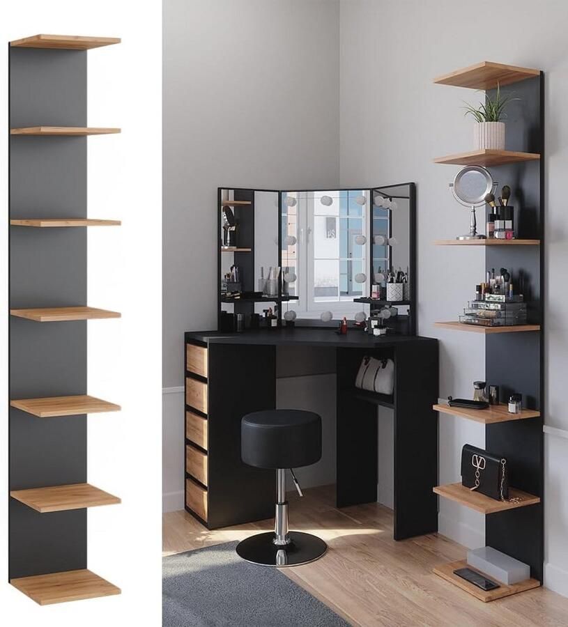 Hangend Wandrek Antraciet 30 x 190 cm Modern Design voor Woonkamer