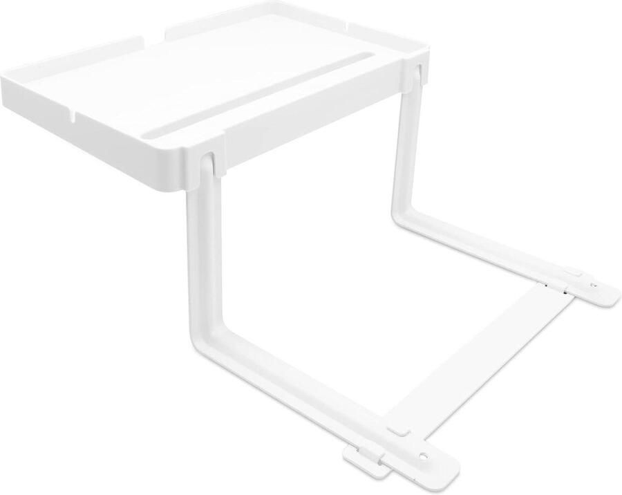 Hangende bedplank met telefoonhouder kunststof (ABS) 32 x 21 x 3 cm wit