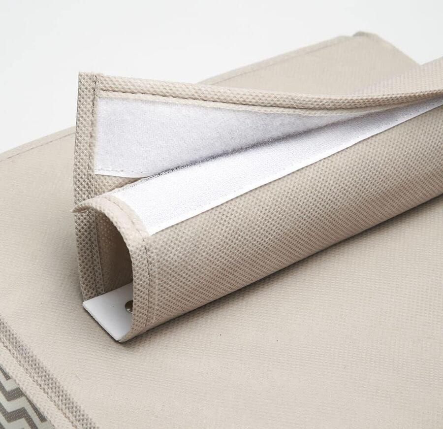 Hangende garderobe-organizer met 6 vakken stof taupe natuurlijk