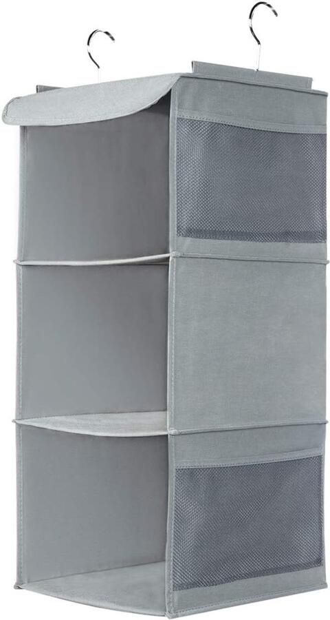 Hangende Garderobe Organizer Opbergruimte 1 stuk Grijs 30 x 30 x 60 cm