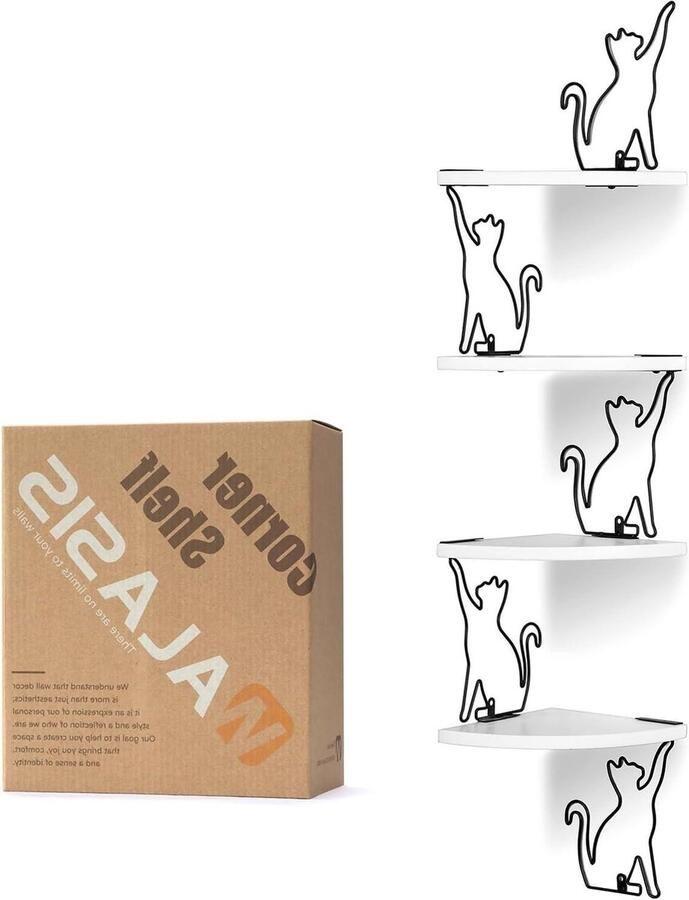 Hoekplank Hangende witte wandplank Hoekhouten hoekplanken Moderne hoekwandplank Kleine houten hoekplank voor keuken Badkamer Kinderkamer Woonkamer