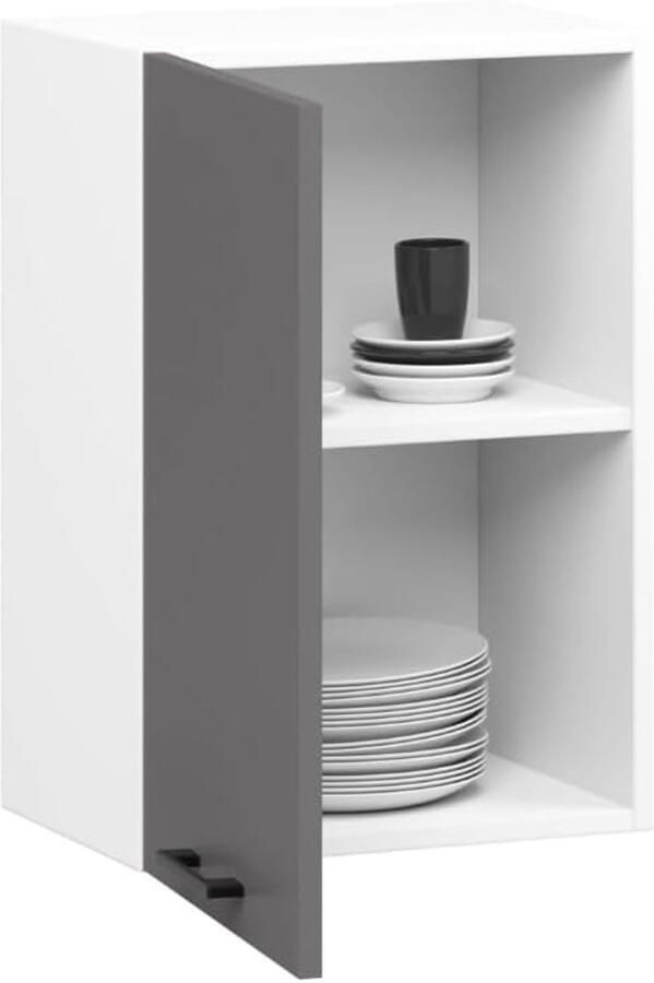 Hangende keukenkast voor stijlvolle keuken Wit grijs 40x30x58cm