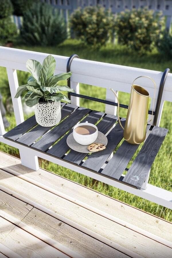 Hangende Klaptafel Inklapbaar in hoogte verstelbaar Hangtafel Terrastafel Opklapbare Balkontafel Keukentafel Balkontafel Inklapbaar Bijzettafel – Buiten Tafeltje Klaptafel 40 x 60 cm