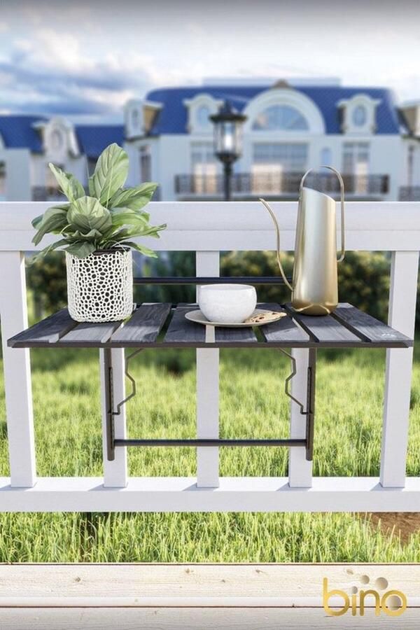 Hangende Klaptafel Inklapbaar in hoogte verstelbaar Hangtafel Terrastafel Opklapbare Balkontafel Keukentafel Balkontafel Inklapbaar Bijzettafel – Buiten Tafeltje Klaptafel 40 x 60 cm