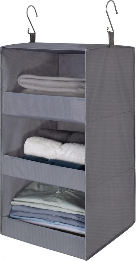 Praktische Hangende Opbergoplossing met 3 Compartimenten voor Kledingkasten en Meer