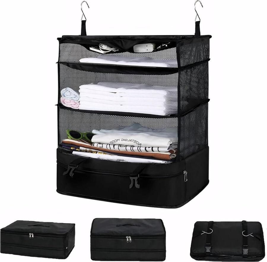 Hangende kofferorganizer ruimtebesparend 1 stuk 44 x 28 x 63 cm