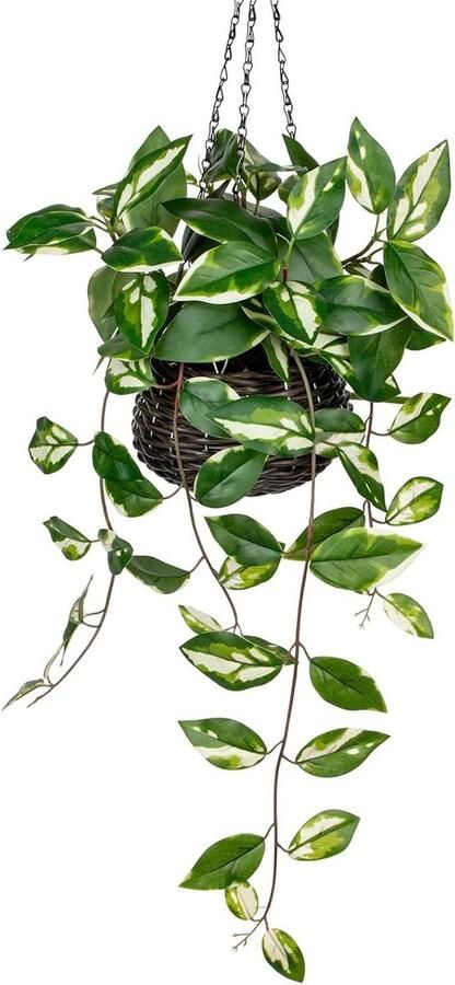 Hangende Kunstmatige Planten Faux Gouden Pothos N ' Joy Potplanten Opknoping Wandplanten voor Wandplanken Slaapkamer Badkamer Binnen Buiten