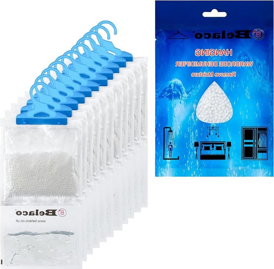 Hangende Luchtontvochtigers Set van 12 stuks 230 g Voor Thuisgebruik in Slaapkamer Kledingkast Keuken Kelder en Kantoor