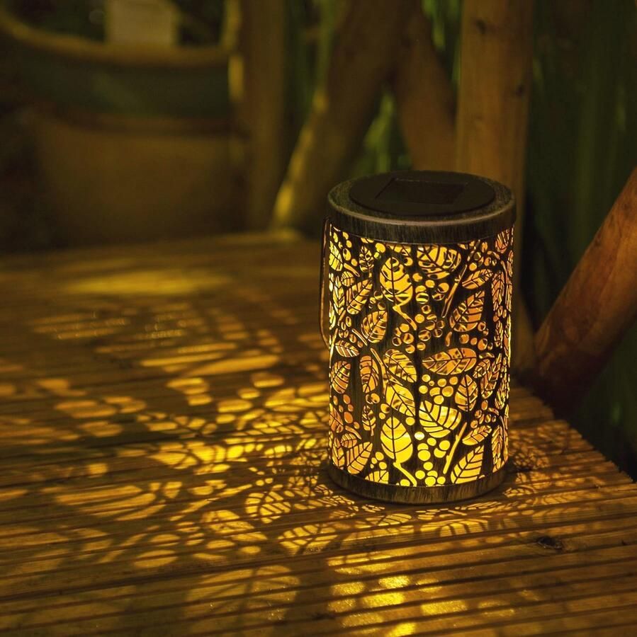 Hangende metalen lantaarn voor theelichten met zonne-energie Marokkaans design tafellamp voor buiten Vintage verlichting voor bruiloften