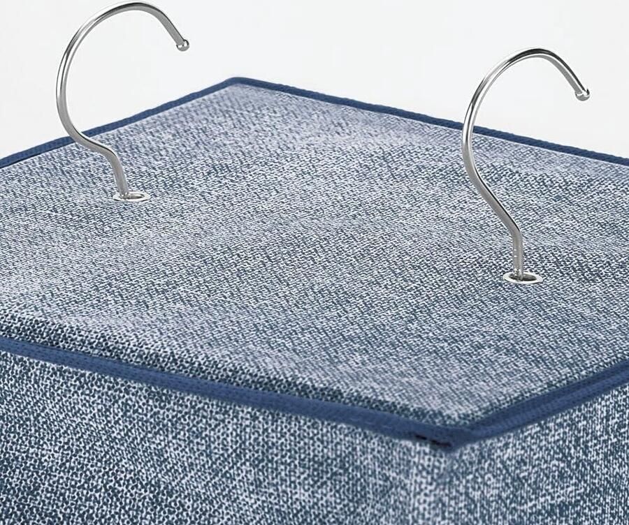 Hangende opberger met 20 vakken Grote hangende organizer voor kledingroede Ruimtebesparende opberger voor schoenen en kleding Donkerblauw