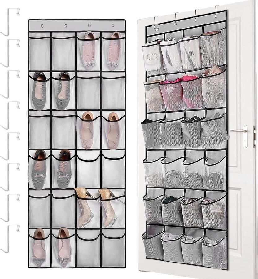 Hangende Opbergorganizer Schoenenrek voor Deur 2 Stuks