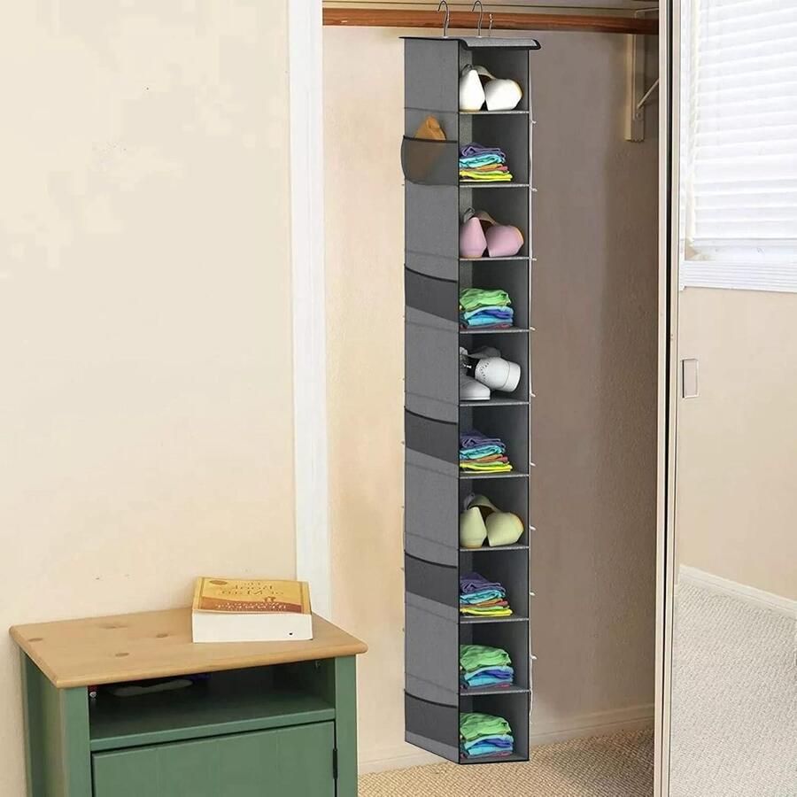 Hangende Opbergtas 10 Lagen Sterke Dragende Kledingkast Organisator voor Schoenen en Ondergoed