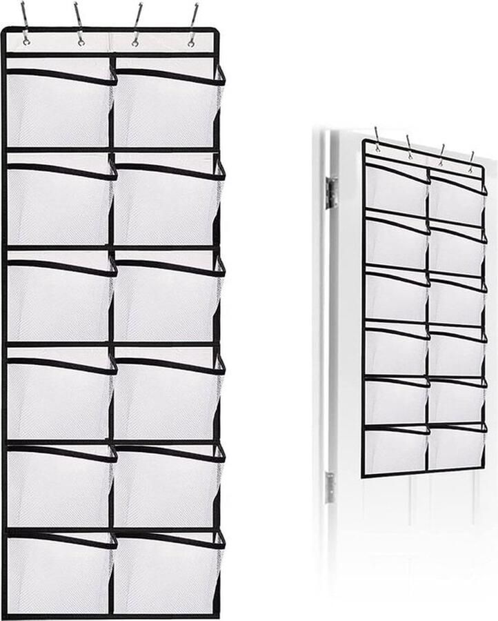 Hangende Schoenenorganisator voor Deur Set van 12 Zakken Schoenenrek voor Opslag in Slaapkamer Badkamer Kast