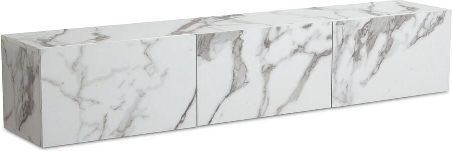 Rootz Living Rootz Hangende TV-onderkast TV-standaard Entertainmentmeubel Marmerlook Ruim ontwerp 160 cm x 30 cm x 30 cm