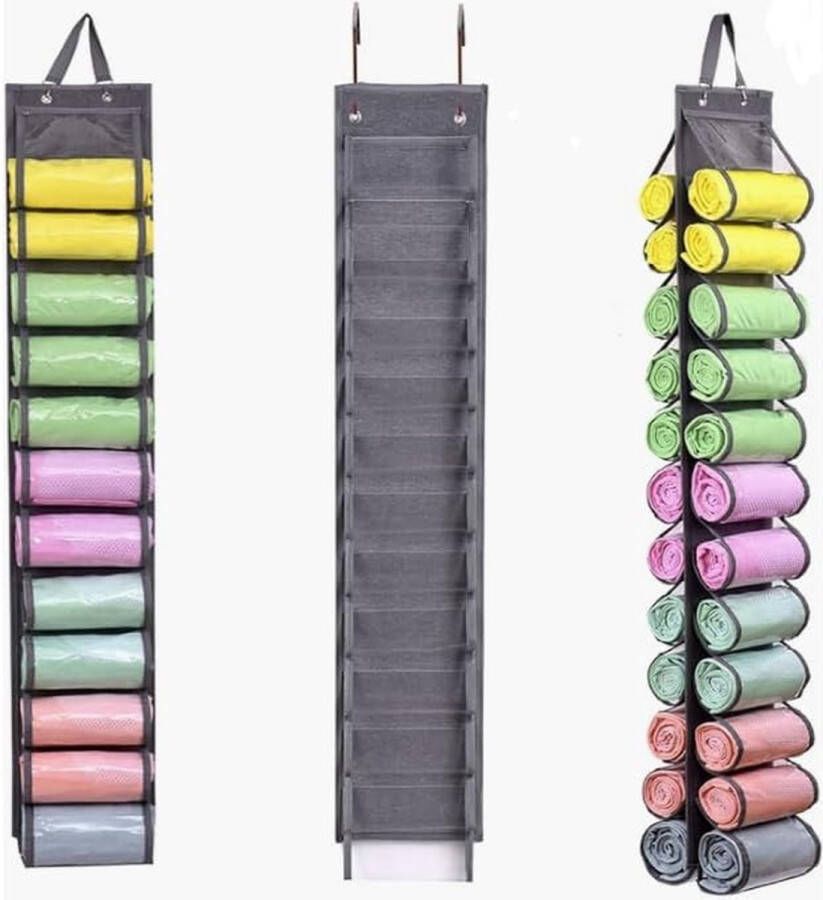 Hangende yoga-opbergorganizer opvouwbare Oxford-stof kastorganizer legging hangende organizer met 24 vakken