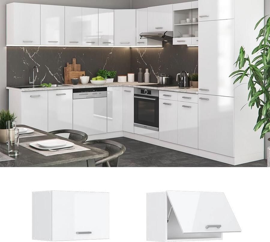 Keukenkast en Onderkast voor een Stijlvolle Keuken Verkrijgbaar in Antraciet en Wit - Foto 2