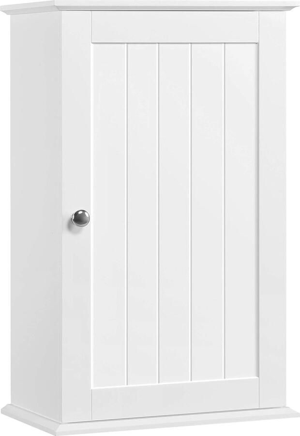 Hangkast wandkast met één deur badkamerkast keukenkast medicijnkastje in wit 35 x 20 7 x 55 cm