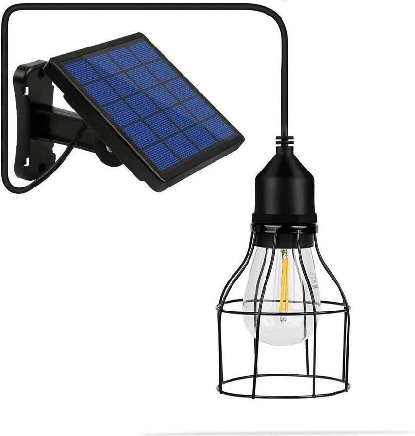 Hanglamp op zonne-energie met lichtsensor voor buitengebruik IP65 waterdicht tuinverlichting voor tuin terras balkon E27 fitting