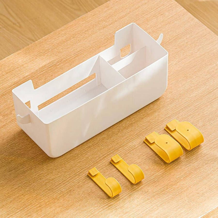 Hangmandje aan het bed met haken Multifunctionele organizer Caddy Houder voor afstandsbediening