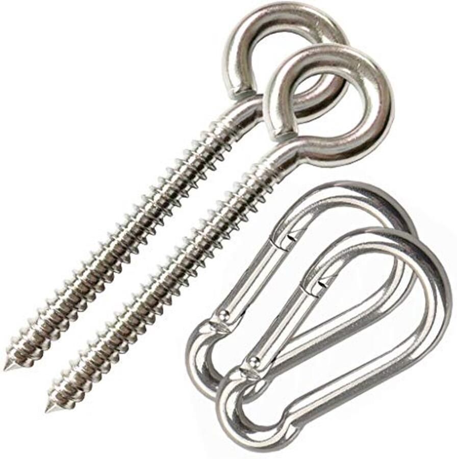 Hangmat Ophang Kit Heavy Duty RVS Hangers voor Binnen en Buiten 800LB Capaciteit