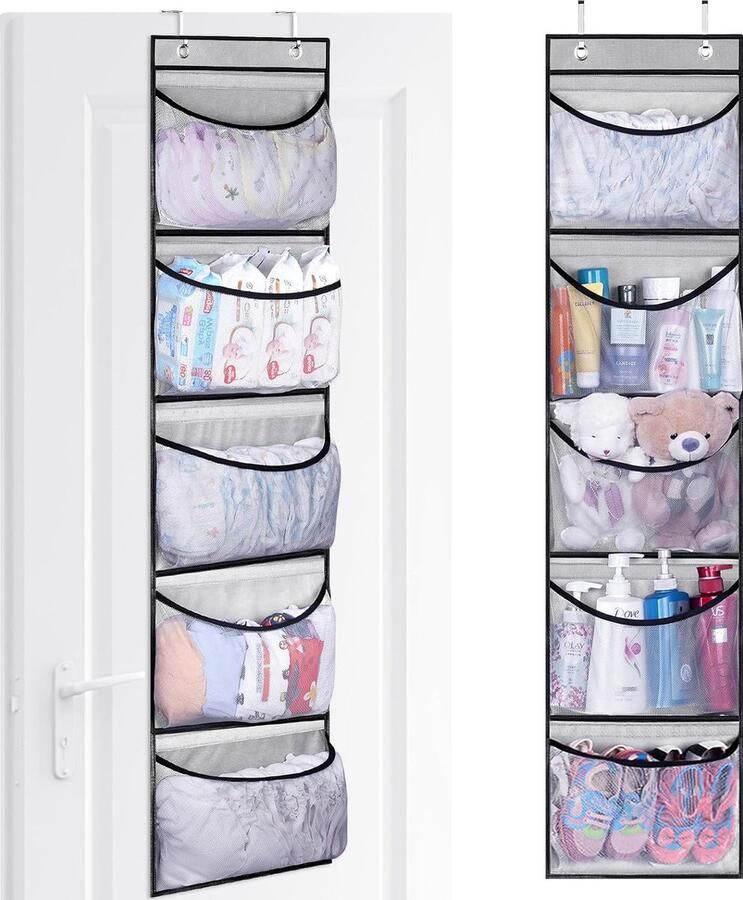 Hangrek 2 stuks hangorganizer multifunctionele hangorganizer voor deur slaapkamer kinderkamer badkamer