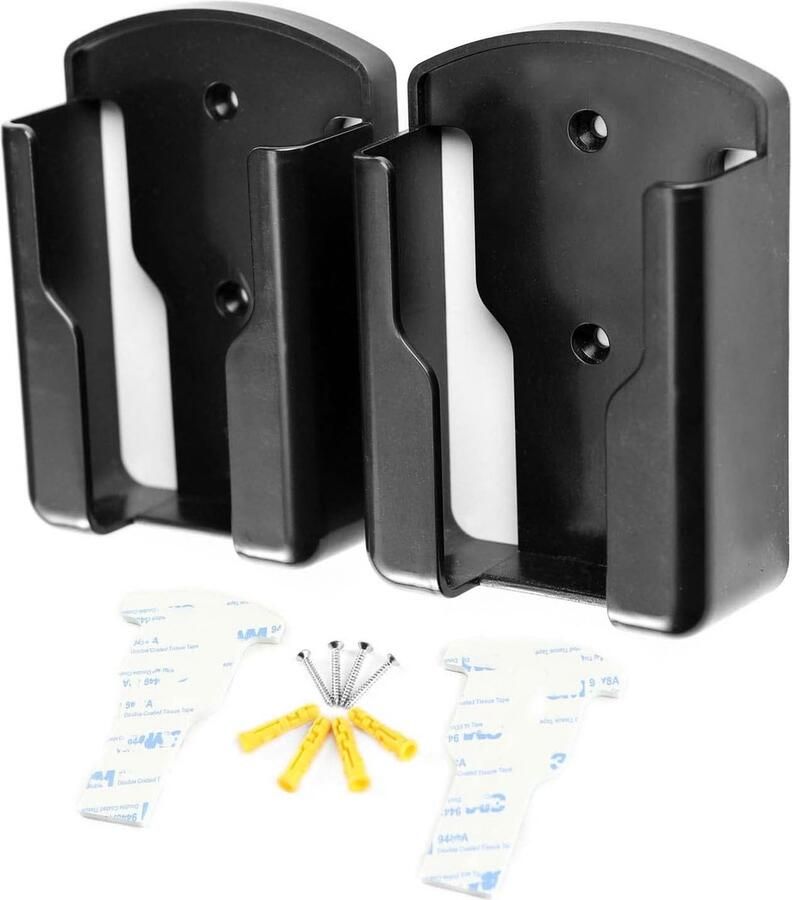 Afstandsbedieningshouder 2 stuks zwart universele afstandsbediening houder organizer opbergdoos wandhouder tv-afstandsbediening geschikt voor airconditioning tv-box voor thuis kantoor